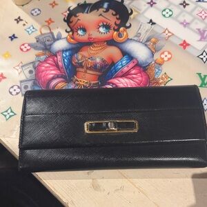 Salvatore Ferragamo Black Leather Wallet